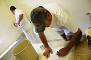 workers prepping for home improvement job